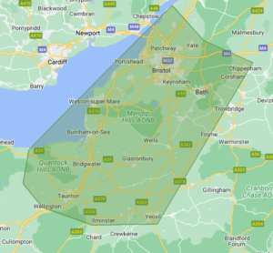 Map of the area that Waste Wiser offers rubbish removal services.